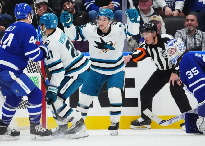 San Jose Sharks, Alex Wennberg beat Toronto Maple Leafs, Dennis Hildeby