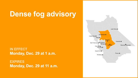 Dense fog advisory for Delta for Monday – limited visibility – The Mercury News